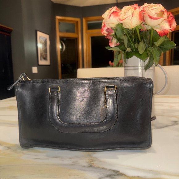 COACH NYC VINTAGE LEATHER MINI BRIEFCASE HAND BAG - Picture 2 of 7